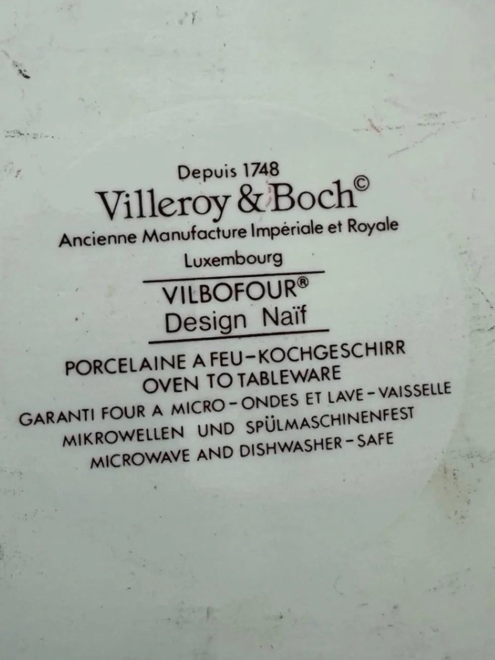 Villeroy & Boch Vilbofour Naif Farming Folk Art Large Oval Casserole Dish 15